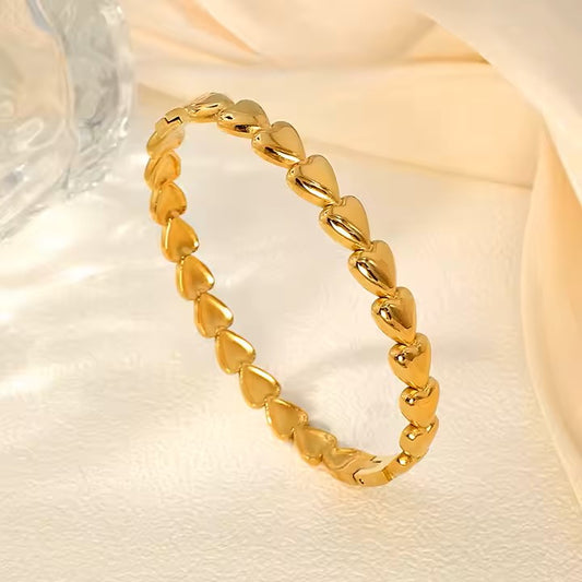 Mini Hearts Bracelet 18ct Gold Plating - MAJO LONDON  MAJO LONDON 